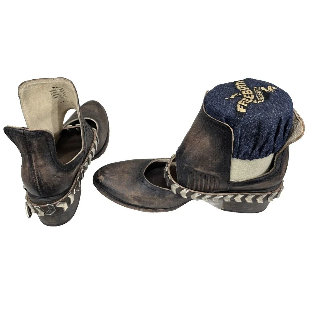 FREEBIRD Distressed Brown Leather BLADE Ankle Booties
